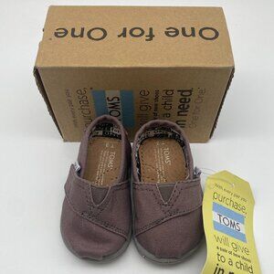 TOMS TINY CLASSIC ASH CANVAS US KIDS SIZE 3